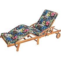 HAVE A SEAT Luxury - Ligkussen, ligstoel, ligbed (bruin) 200 x 60 cm, 8 cm dik, wasbaar op 95 °C, geschikt voor de droger, comfortabele bekleding voor ligstoel, relaxstoel