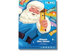 ‎NOMO NOMO Mixed Mini Riegel Adventskalender - 320g - Allergenfreie Weihnachten - Laktosefrei, Glutenfrei, Nussfrei, Eifrei - Rainforest Alliance Zertifiziert - 100% Vegan