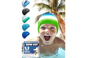 ‎KIDVERSE KIDVERSE Badekappe - Wasserdichte Schwimmhaube mit Anti-Rutsch-Noppen für rutschfesten Halt - UV Schutz - 100% Reißfest - Silikon