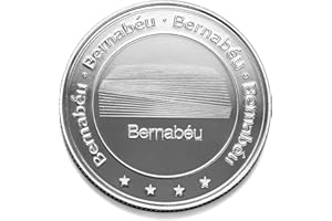 MOCIWORLD Real Madrid - Moneda edición Especial Escudo y Estadio Santiago Bernabeu - Coleccionable - Plateada - Producto Oficial