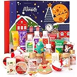 Advent Calendar 2023 Christmas Gifts for Women, 24pcs Bath Sets for Xmas Gifts with Christmas Decorations, Scented Candle, So