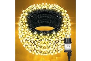 WITHOSENT Zewnętrzne i wewnętrzne lampki świetlne 60m 600LED z miniaturą, 8 trybów oświetlenia, Funkcja pamięci, Szczelność IP44, do dekoracji domu, Nowego, Ogrodu, Małżeństw i Uroczystości