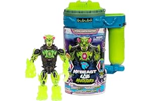 MRBEAST LAB Hyper Fusion Mutators, experimenta y CREA, Atomic Earth Panther, añade el líquido de mutación, pulsa el escáner y descubre una Pantera, más de 20 Puntos articulados, colecciona los 3