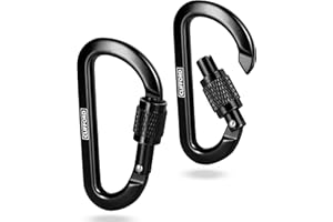 ‎CLIFFORD CLIFFORD Mini Karabiner I 120 Kg Belastbarkeit I Carabiner Schlüsselanhänger aus robustem Aluminium 6082 I Schlüsselkarabiner I Karabinerhaken Klein Schwarz für Schlüsselbund, Schlüsselringe, Camping