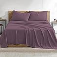 Filbert - Platinum Premium Collection Egyptian Cotton Bedsheet 400-TC Plum Bedsheet with 2 Pillow Covers - Super King