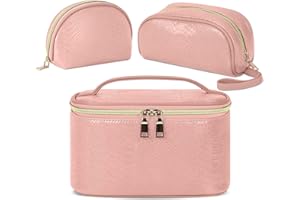 KTMOUW Neceser Mujer Grande Impermeable Neceser Maquillaje Bolsa de Aseo Viaje Mujer Bolsa para Cosmeticos Organizador 3 Piezas