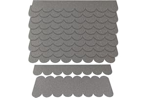 Donvuka 35 Stück Dachpappe Selbstklebend, Wasserdicht Dachschindeln für Vogelhausfür Nistkasten Hasenstall Insektenhotel Eichhörnchenhaus Gartenhaus (Grau)