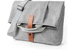 DORRISO Borsa a Tracolla Uomo Moda Borse Messenger per 10.5 pollici Laptop Ventiquattrore Messenger Bag Briefcase Viaggio Lavoro Scuola Impermeabile Tessuto Oxford Borsa a Tracoll Grigio A