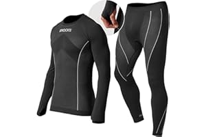 Snocks Thermounterwäsche Herren - Atmungsaktives und warmes Material, Perfekte Passform, Ideal für Verschiedene Sportarten - Skiunterwäsche, Funktionsunterwäsche - Gr. S-3XL