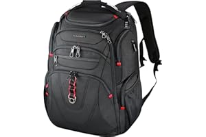 KROSER Sac à Dos pour Ordinateur Portable 17.3-18.4", avec Poches RFID et Port USB, Sac à Dos Imperméable pour Voyage/Université/Affaires/Collège/Hommes/Femmes Laptop Backpack