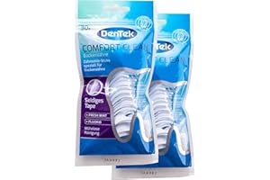 2 bâtonnets de fil dentaire DenTek Comfort Clean.