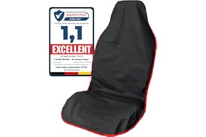 LIONSTRONG® Housses de siège de Voiture pour siège Avant Universelle [Imperméable] - Housses de siège Avant - Protection de siège Auto - Protection de siège d'atelier (Polyester Rouge)