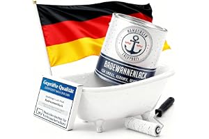 emaljlack badkar blank vit RAL 9010 – badkarsbeskiktning emaljfärg (1 L) Hamburger Lack-Profi