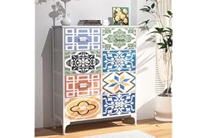 PIPIPOXER Kommode mit Schubladen, Schrank mit 8 Schubladen aus Stoff, Kommode mit Metallrahmen für TV-Möbel, Schlafzimmer, Wohnzimmer, Kinderzimmer, Flur, 85,6 x 30 x 103 cm