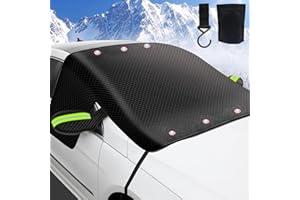 Dulynva Couverture Pare Brise Voiture Hiver Protège Pare Brise Hiver Couverture Pare-Brise Voiture 6 Magnétique Bâche de Protection Pare Brise Hiver