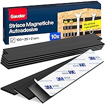 Nastro Magnetico Autoadesivo A+B - 1m X 12,5mm X 2mm, Potenza 675 Gauss