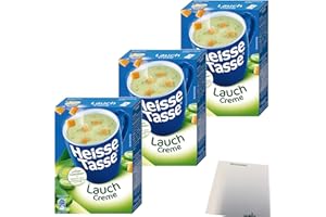 Erasco Hot Cup Leek Cream Soup Pack of 3 (9 Bags of 17.66 g) + usy Block