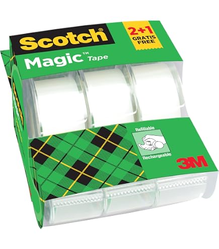 Ruban Adhésif Transparent 19mm X 33m - Lot De 8 Rouleaux - Qualité Bureau Et Maison - Scellotape Solide