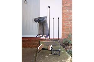 GAP GARDEN PRODUCTS 2-Pair Boot Centre with Scraper & Jack – Mudroom Wellies Storage Rack, Easy Boot Removal, Solid Steel, Indoor & Outdoor Use, Fully Assembled. UK Made