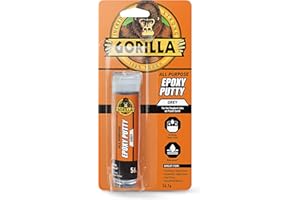 Gorilla All Purpose Epoxy Putty, Grey - High Strength, Waterproof† Repair Putty | For Permanent Plumbing‡ & Automotive‡, Gap Filling & Household Fixes