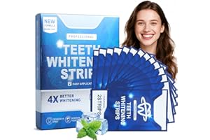 FENSOL Teeth Whitening Strips, Fast Teeth Whitening 7-Day Treatments(14 Strips), Professional Teeth Whitening Kit, Enamel-Safe, Gentle Effective Removes Coffee, Wine & Smoke Stains, Safe for Sensitive Teeth