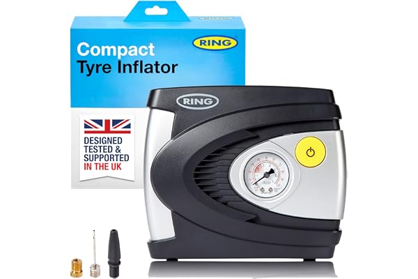 RING Mini compresseur d'air portable 12v gonfleur pneu