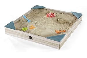 Plum 25083AB Wooden Sandpit Sandbox for Children Outdoor Play, Teal