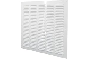 NORDBORN Rejilla de ventilación metálica con red para protección contra insectos (50 x 50 cm)