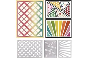 GLOBLELAND Grid Background Cutting Dies Metal Checkered Frame Die Cuts Cutting Dies Templates for Paper Card Making Decoration DIY Scrapbooking Album Craft Decor