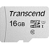 Transcend TS16GUSD300S-AE Scheda di Memoria MicroSDXC 300S, 16 GB, Con adattatore, Imballaggio Apertura Facile
