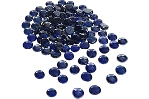 Belle Vous Pietre Colorate Vetro Blu - 2,25 kg 18 mm di Gemme Decorative Piatte - Sassi Decorativi per Vasi, Matrimoni, Centrotavola e Pietre per Acquario - Pietre Decorative per Vasi