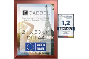 CABBEL confezione singola (1 pz.) Cornice DIN A4 21x30 in legno MDF in oro rosa | da appendere e da appoggio