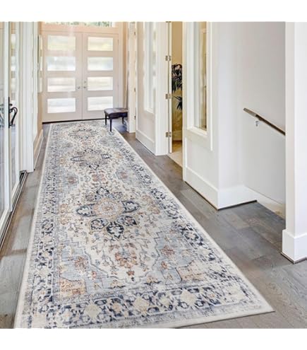 Capslpad Tapijtloper voor gang, 80 x 150 cm, beige, modern, wasbaar, keukenloper, tapijt, 3D-geometrie, hoog, diep effect, antislip, zachte tapijten voor woonkamer, slaapkamer