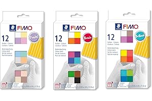 Staedtler FIMO Soft - Pasta de modelado para horno, Brilliant, 36 Blöcke Farbmix