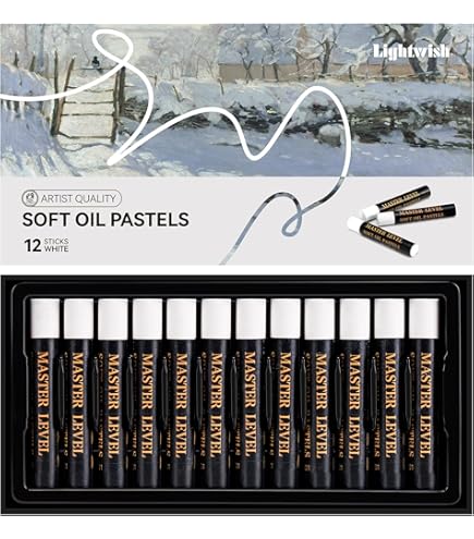 PATIKIL Zwarte oliepastels, 24 stuks zachte oliekrijtjes, romige pastelkrijt, kunstbenodigdheden voor kunst, schilderen, tekenen, mengen, graffiti voor kunstenaars, beginners