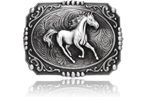 BBOTEN Vintage Cross Eagle Horse Belt Buckles for Men, Rodeo Cowboy Belt Buckle Mens, Large Western Belt Buckles