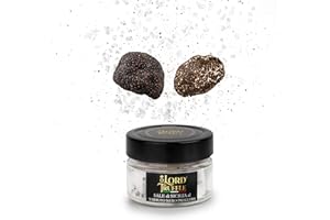 Lord Truffle | Sel des Marais Salants Siciliens à la Truffe Noire Italienne 120g, Sel de Truffe Gourmet à la Truffe Noire, Assaisonnement pour les Premiers Seconds Plats, Qualité 100% Italienne