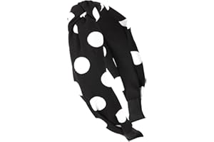 ‎AXY axy Haarreif mit Knoten-Vintage-Wunderschön Stirnband Haarschmuck Damen Haarreifen HR34 (Stil B - Schwarz mit Weissen Punkten)