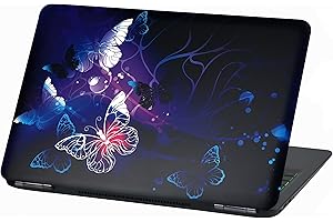 FINEST FOLIA Film Universel pour Ordinateur Portable Design Cover Housse de Protection Autocollant en Vinyle Skin Sticker adhésif (17″, LP79 Papillon)