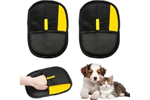 BAFANGLAIUK 2 PCS Static Pet Hair Removal Glove, Double Sided Pet Grooming Gloves, Reusable Pet Grooming Gloves, Waterproof and Wear-Resistant, Static Cat Grooming Glove for All Pets, Sofas, Bed Sheets, Clothes