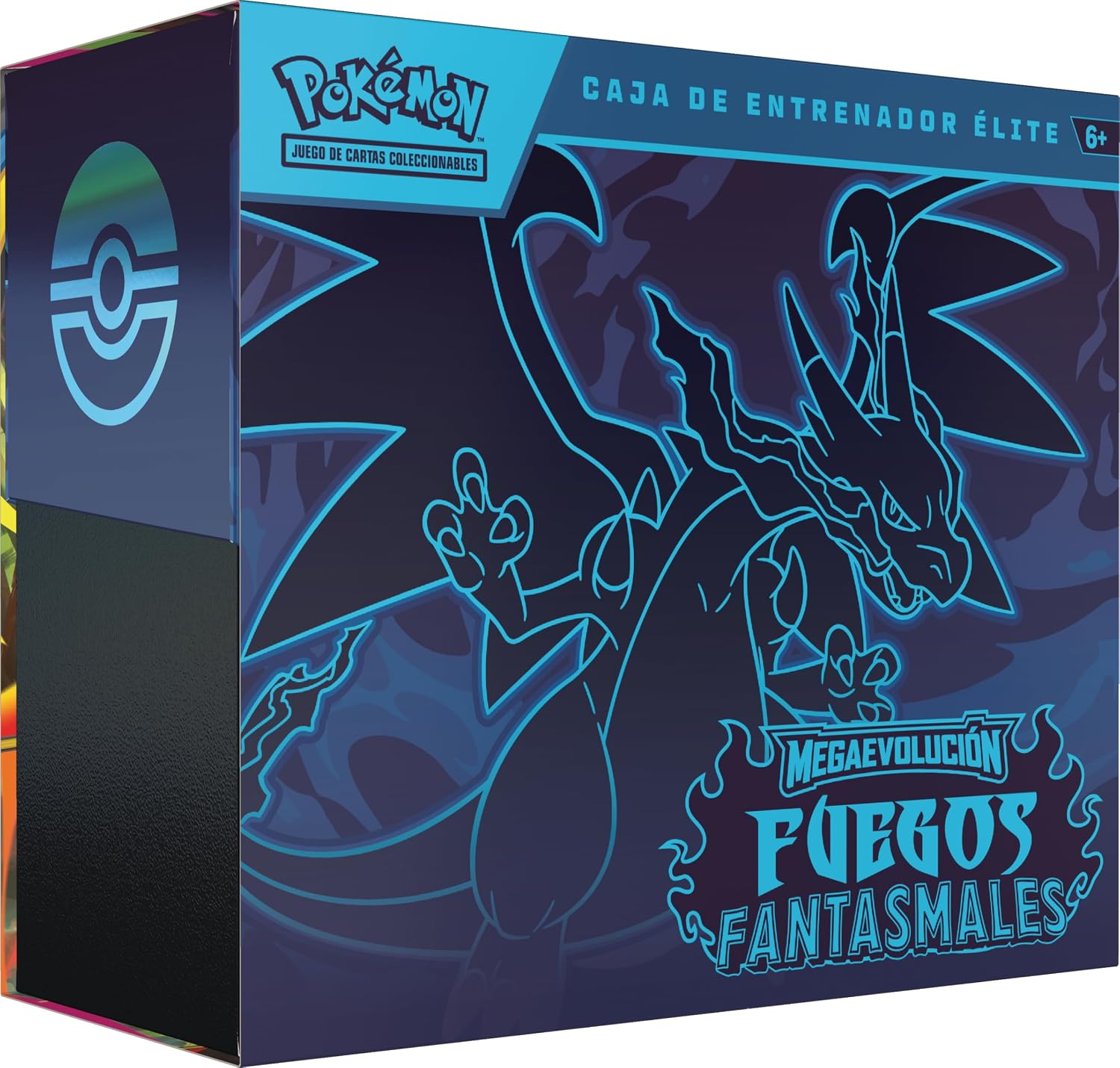 Pokémon: Caja de Entrenador Élite de Megaevolución-Fuegos Fantasmales de JCC Pokémon (1 Carta de promoción con ilustración expandida, 9 Sobres de Mejora y Accesorios prémium)