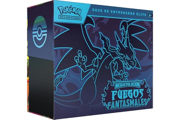 Pokémon: Caja de Entrenador Élite de Megaevolución-Fuegos Fantasmales de JCC Pokémon (1 Carta de promoción con ilustración expandida, 9 Sobres de Mejora y Accesorios prémium)