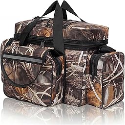 Eulihent Borsa da Pesca Impermeabile Oxford Alta Capacita con Tracolla Regolabile e Organizzatore per Canna Mulinelli Esche e Attrezzatura Outdoor