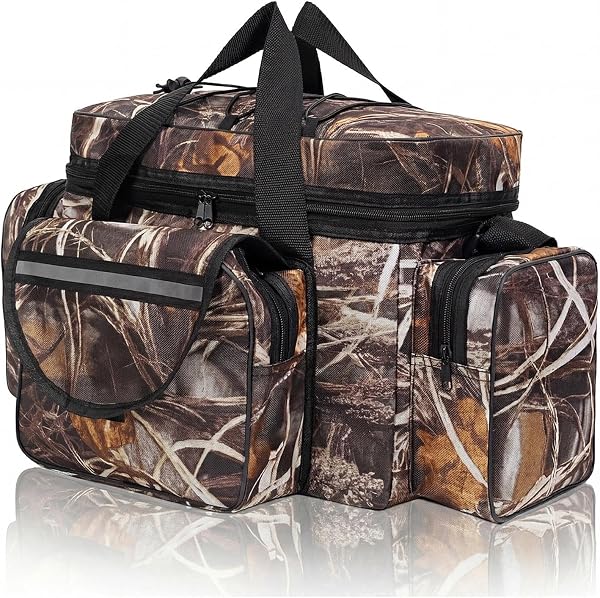 Eulihent Borsa da Pesca Impermeabile Oxford Alta Capacita con Tracolla Regolabile e Organizzatore per Canna Mulinelli Esche e Attrezzatura Outdoor - 1