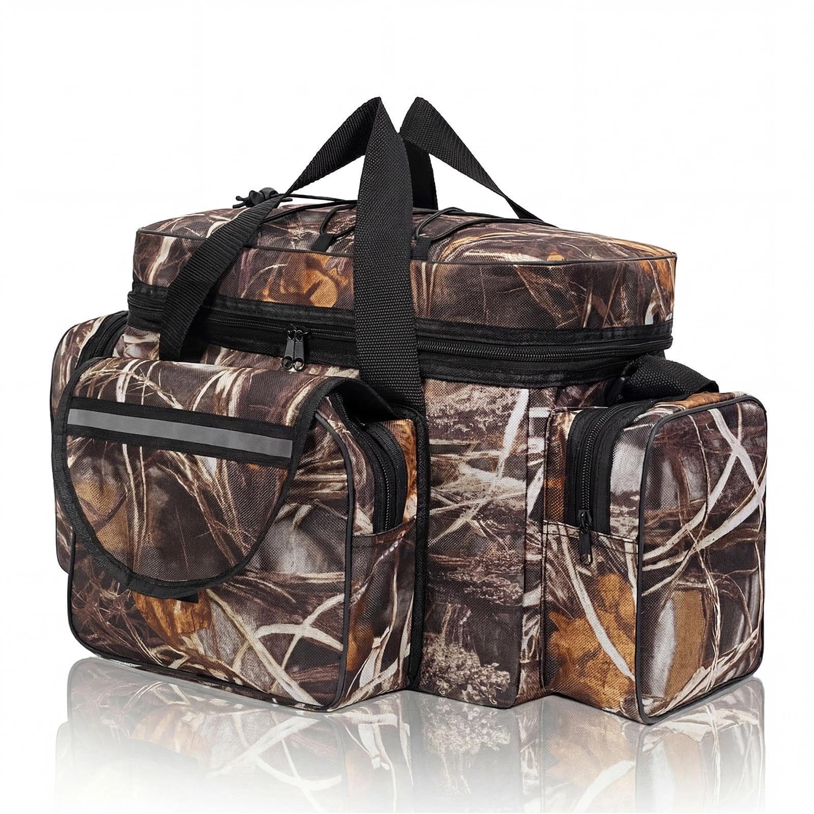 Eulihent Borsa da Pesca Impermeabile Oxford Alta Capacita con Tracolla Regolabile e Organizzatore per Canna Mulinelli Esche e Attrezzatura Outdoor - 1