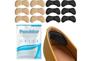 PNRSKTER 12 PCS Heel Cushion Pads, Heel Grips for Ladies Mens Shoes, Self-Adhesive Heel Protectors for Shoes, Preventing Too Big Shoe, Blisters Prevention Relieve Pain