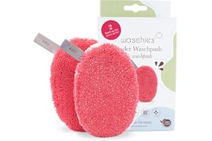 waschies KIDS - set di 2 flanelle per bambini, molto morbide, riutilizzabili, lavabili solo con acqua, ideali per pelli sensibili, Made in Germany, colore: rosa