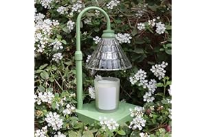 Enshine Candle Warmer Lamp with Dimmer, 2H/4H/8H Timer, Compatible with Yankee Candle Large Jar Candle, Safety Night Lamp for Home Scented Jar Candles Heater, Green, gifts