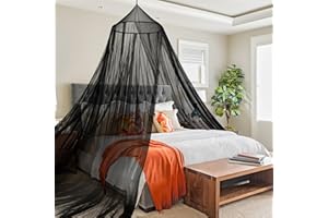 ‎SESAMIS SESAMIS Moskitonetz Doppelbett (65 * 250 * 1250) - Verbessern Sie Ihr Schlafgefühl mit einem Moskitonetz Baldachin für Queen-Size Betten, Kinderbett und Erwachsenenbetten. (Schwarz)