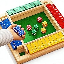 Shut The Box Dobbelstenen Spel - Wiskundig Bordspel Close